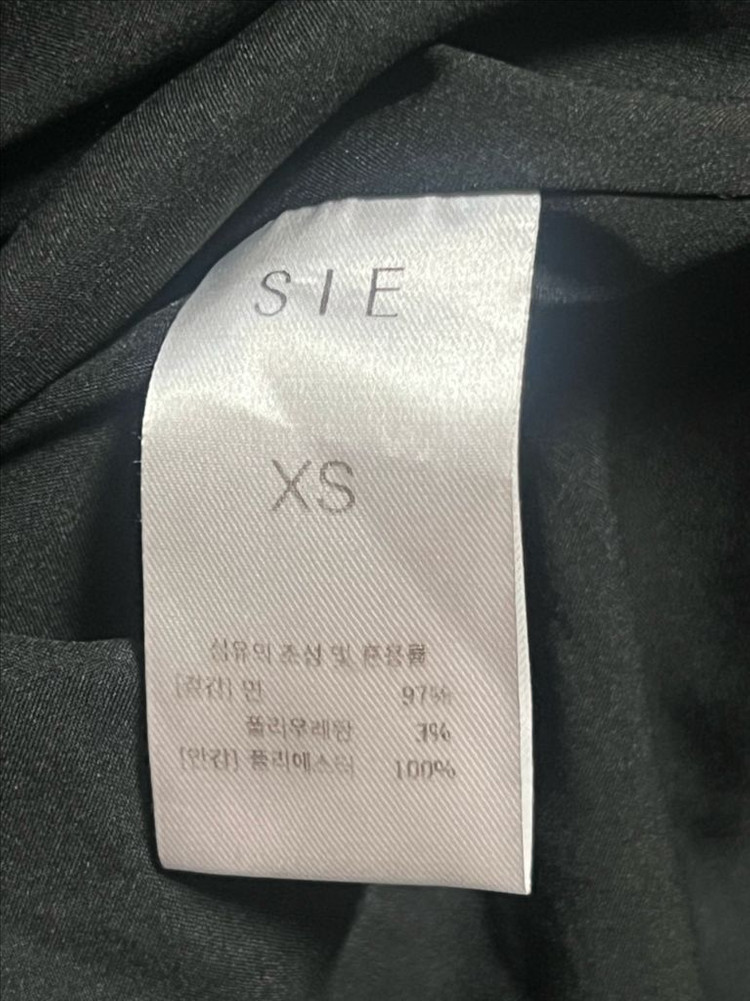 시에 SIE 제인 스퀘어 라인 드레스 XS 블랙체크 바스락 롱원피스 나시 민소매 슬리브리스 뷔스티에 이미지