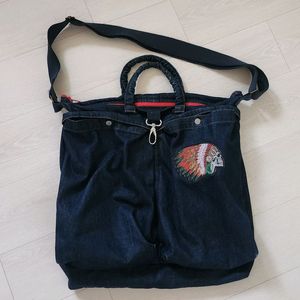 benaco & fontana 데님 헬멧백 (made in Italy) 이미지