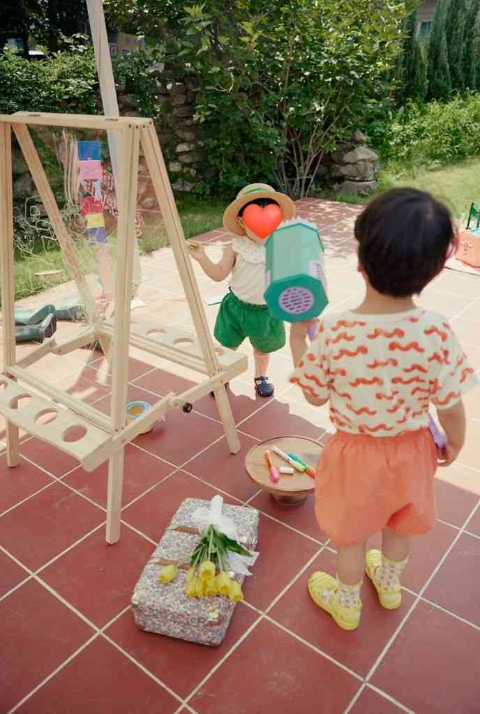 접이식 이젤-미술놀이 투명 칠판 (새제품) 이미지