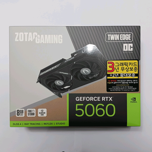 ZOTAC 미개봉 RTX5060 그래픽 팝니다 이미지