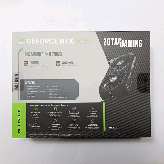 ZOTAC 미개봉 RTX5060 그래픽 팝니다 이미지