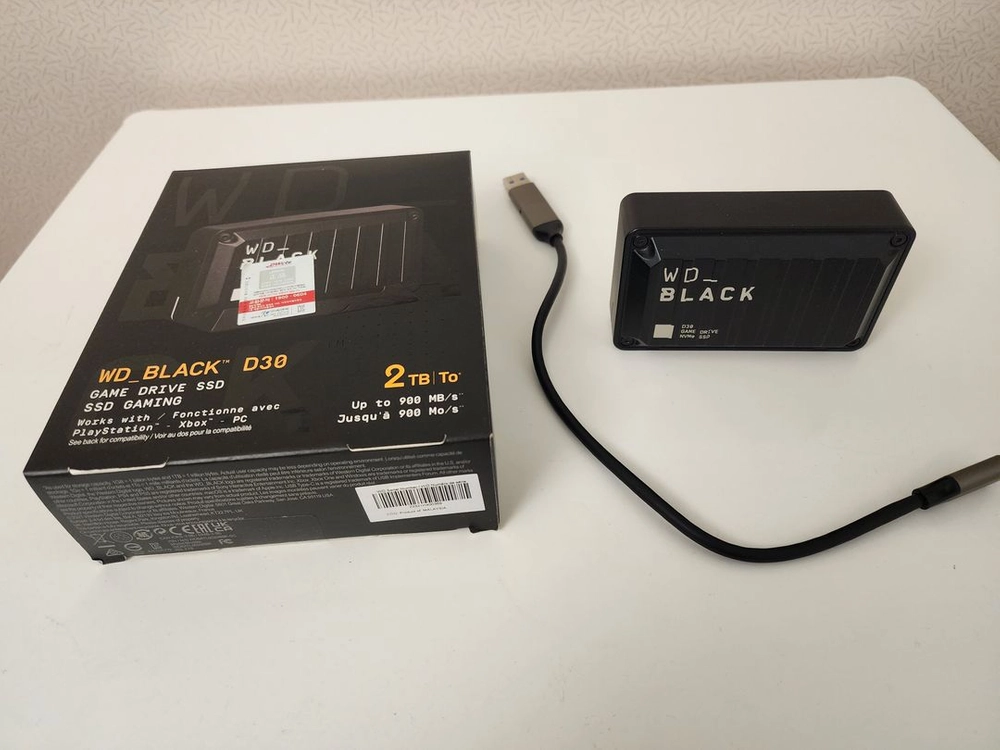 WD BLACK D30 2TB 게임 드라이브 외장 SSD 이미지