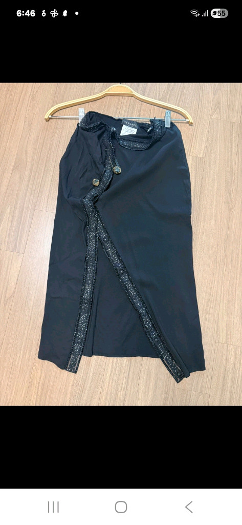 베르사체 비즈 블랙 스커트 이미지