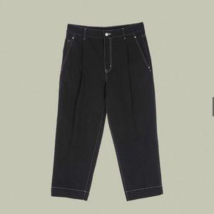 메종미네드 CROPPED TAPERED DENIM TROUSERS BLACK 29~30사이즈 이미지