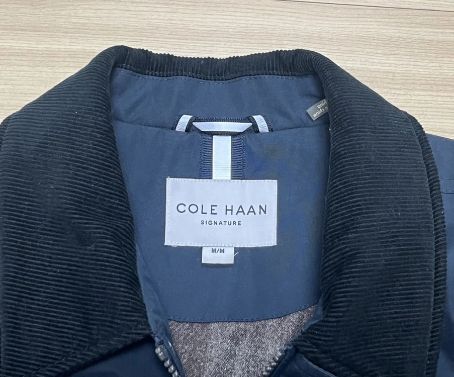 [M] 콜한 코듀로이카라 헌팅 패딩 자켓 네이비 이미지