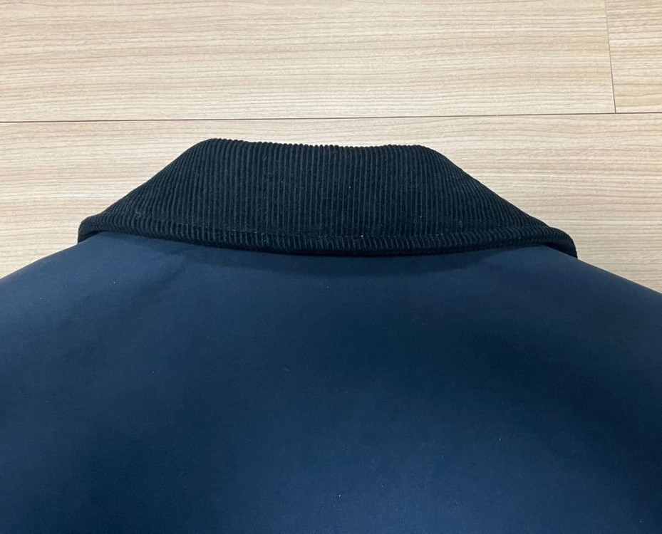 [M] 콜한 코듀로이카라 헌팅 패딩 자켓 네이비 이미지