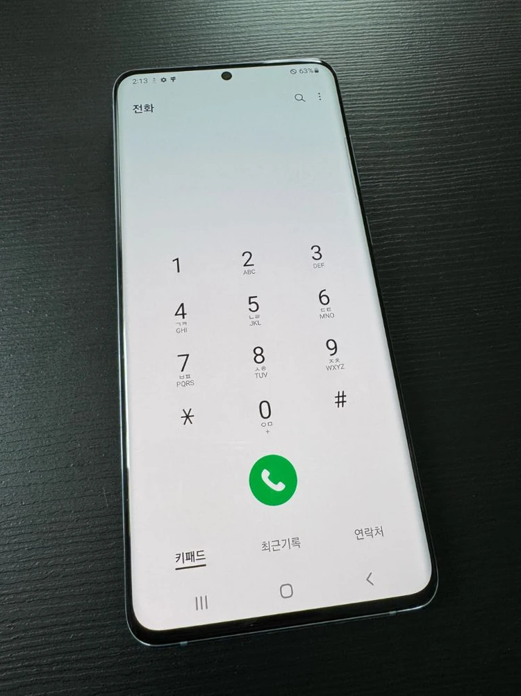 중고폰 s20+ 플러스 하늘색 자급제 무잔상 무기스 이미지
