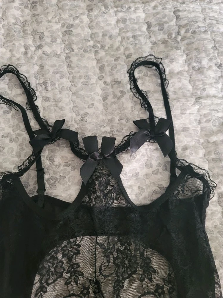 레이스 란제리 바디수트 이미지