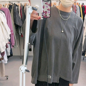 힙하게 편하게 여유롭게 입는 먹색 맨투맨 새상품 이미지