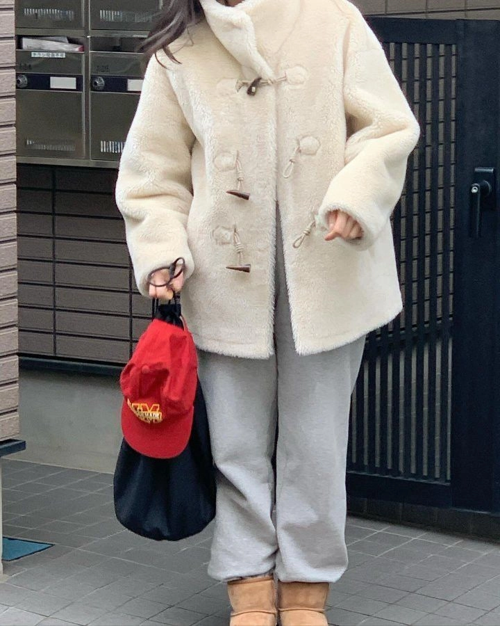 버베인 하이넥 리버시블 무스탕 이미지
