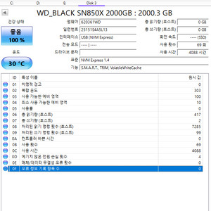 western digital 웬디 WD SN850X 2TB 이미지