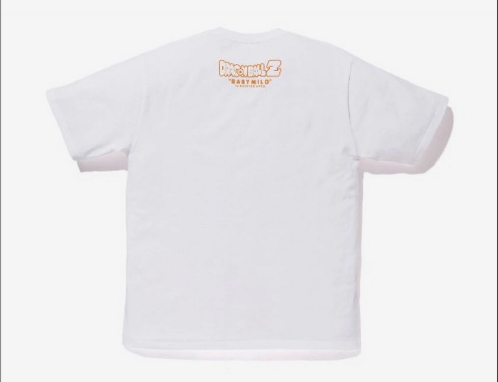 베이프 x 드래곤 볼 Z 베이비 마일로 티셔츠 화이트 [XL,2XL] 이미지