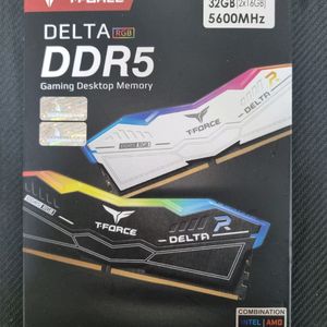 팀그룹 티포스 델타 DDR5 32GB 16GB 2장 하이닉스 칩셋 화이트 RGB 램 서린 정품 이미지