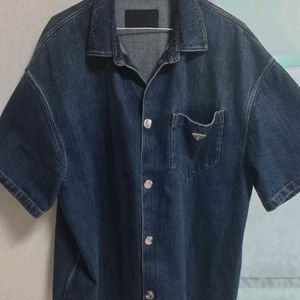 프라다 남성 데님 자켓 데님 셔츠 prada xl사이즈 이미지