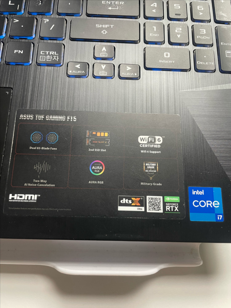 asus TUF F15 게이밍 노트북 i7-11th rtx 3060 이미지