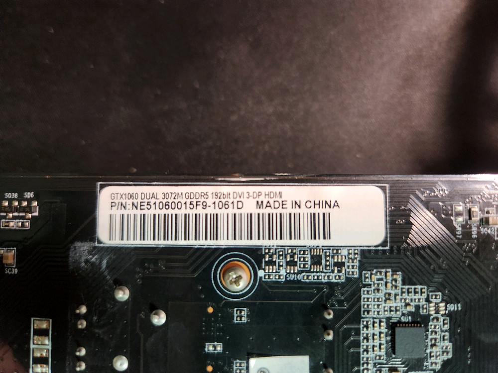 이엠텍 GEFORCE GTX1060 DUAL D5 3G 판매합니다. 이미지