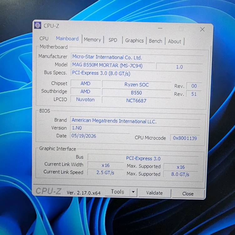 (택포) MSI B550M MORTAR 박격포 메인보드 이미지