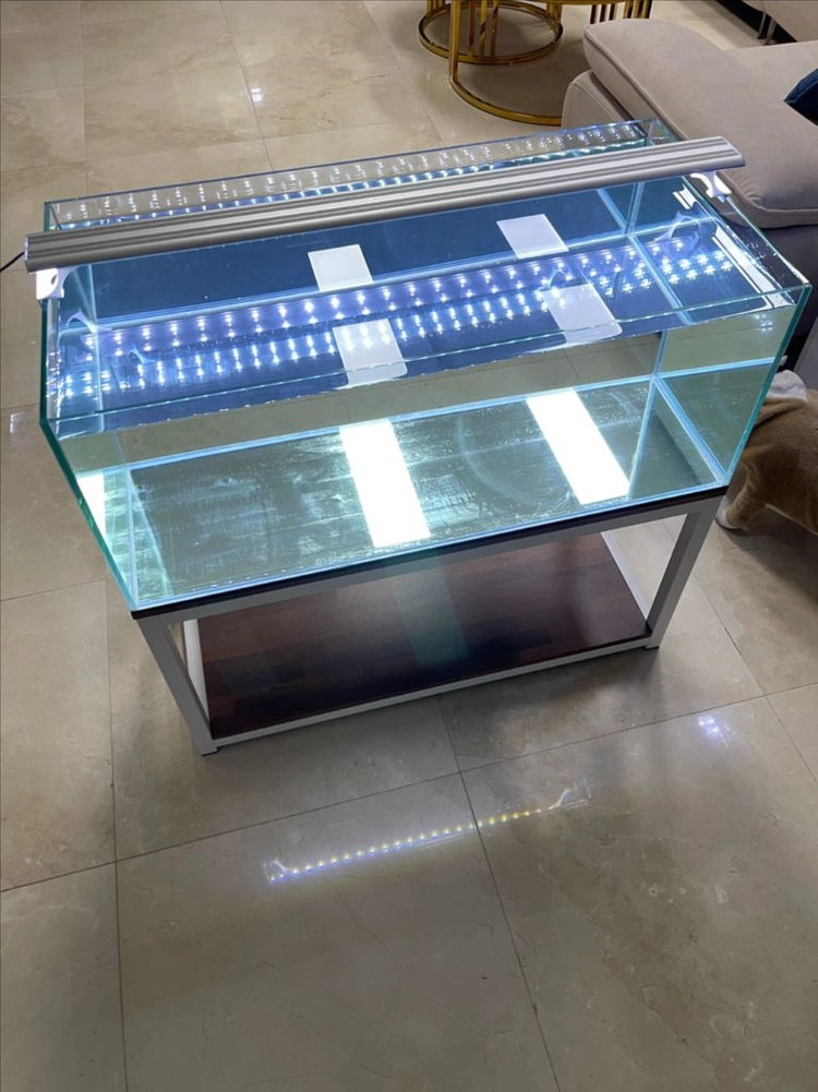 (경기 북부) 3자 광폭 수조 90x45x45 8T + 프리미엄 멀바우 축양장 어항 받침대 뚜껑 세트 S급 판매 이미지