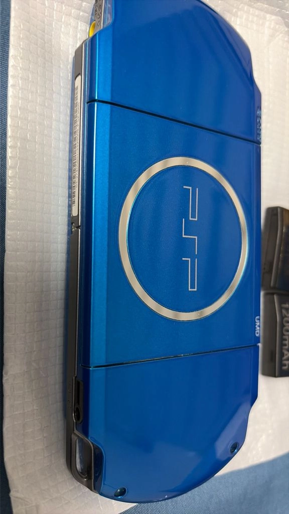 제목: [풀박스/최상급] PSP-3000 비브란트 블루 (카니발 컬러) 밸류팩 + 대용량 개조 배터리 이미지