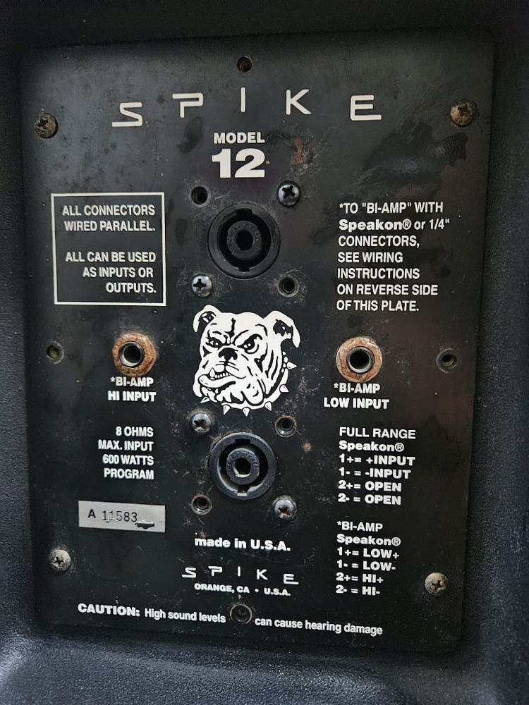 SPIKE 12인치 PA 스피커 1조로 두대 usa 이미지