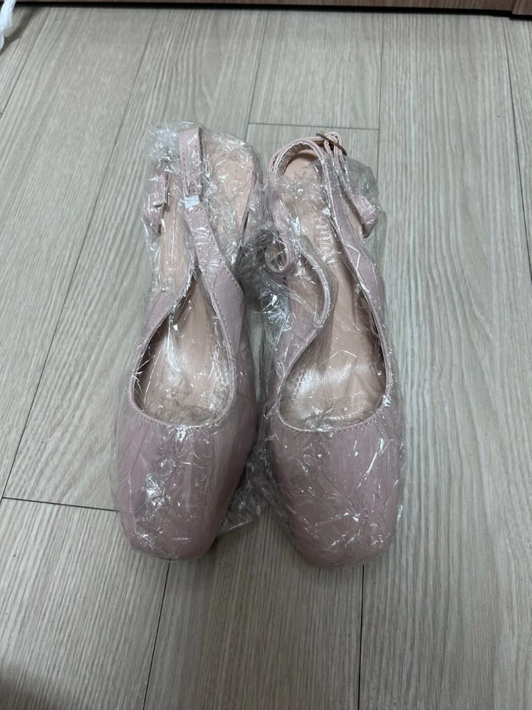 220 연핑크 슬링백 구두 여성 구두 이미지