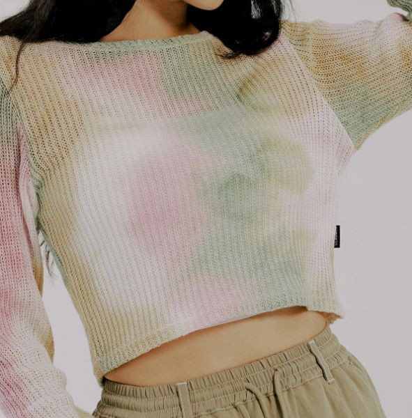 타이다이 패턴 크롭 니트 s 이미지