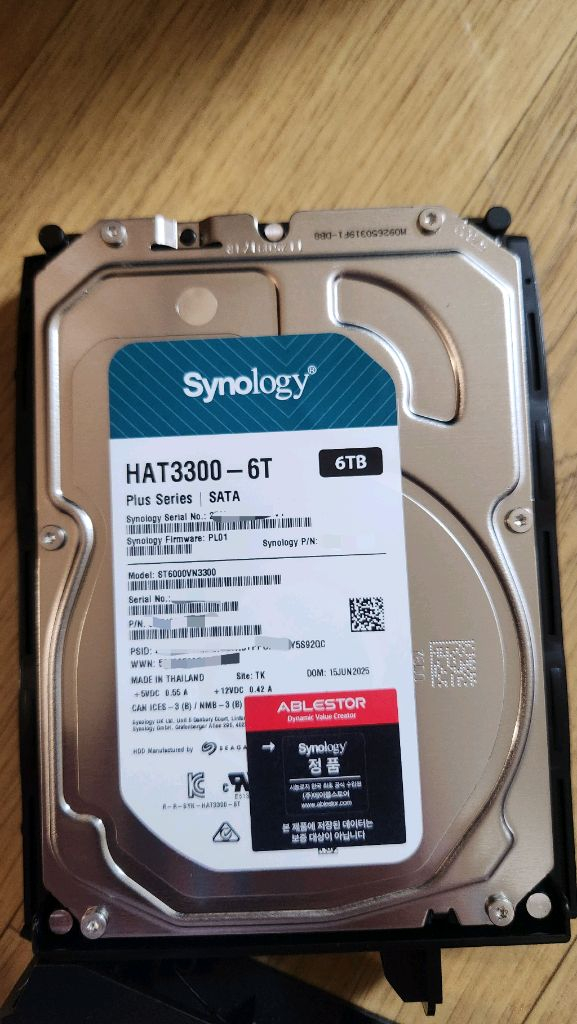 시놀로지 나스 DS 925+ 정품 HDD 6TB 4EA 새상품 이미지