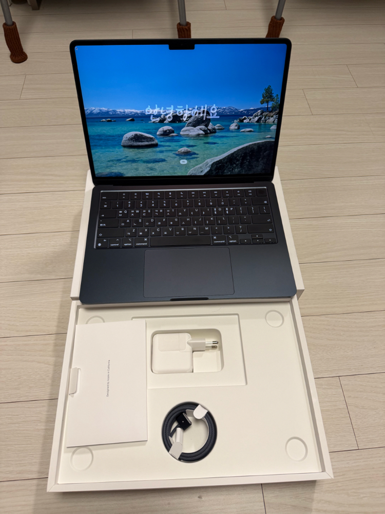 S급 ) 맥북 에어 M3 13인치 16gb 512ssd 미드나이트 애케플 이미지
