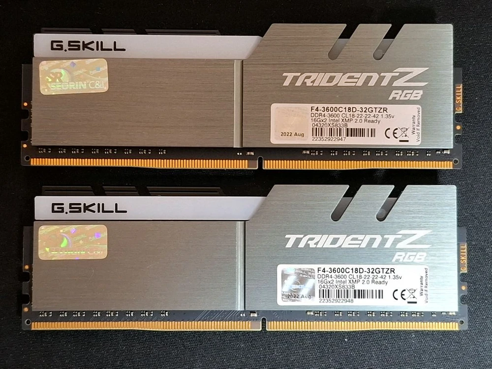 컴퓨터 지스킬 메모리 DDR4 3600 32GB (16GB 2개) 국내정품 이미지
