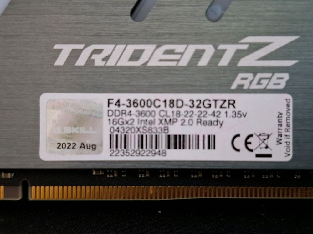 컴퓨터 지스킬 메모리 DDR4 3600 32GB (16GB 2개) 국내정품 이미지