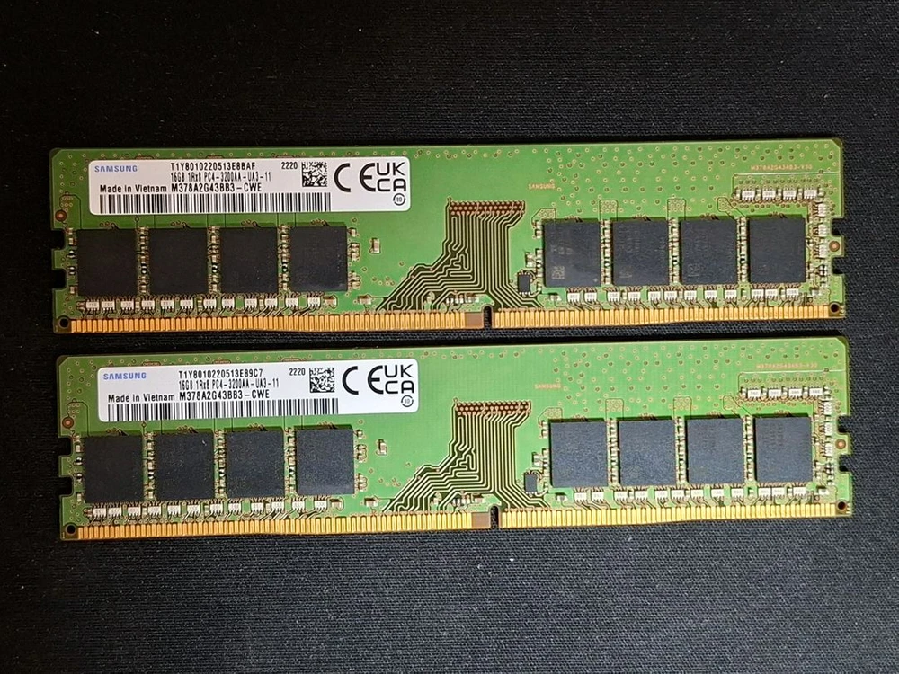 컴퓨터 삼성 메모리 DDR4 3200AA 32GB(16GB두개) 이미지