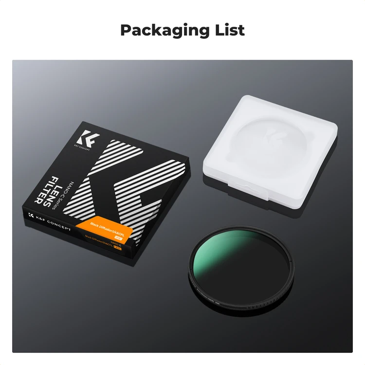 K&F Concept 72mm NANO-C HMC 블랙 미스트 디퓨전 1/4+CPL 2in1 필터 (새상품) 이미지