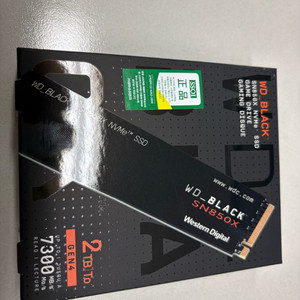WD BLACK SN850X 2TB 국내 정발 미개봉 새제품 이미지