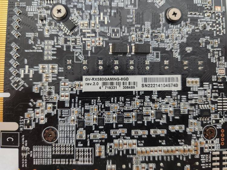 RX580 8G 그래픽카드 이미지