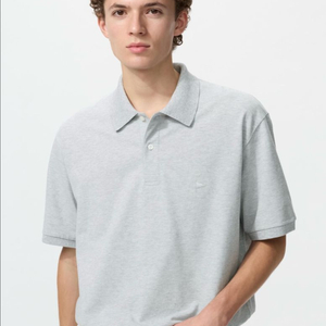 [4XL] 유니클로 JW ANDERSON 드라이피케폴로셔츠 그레이 이미지