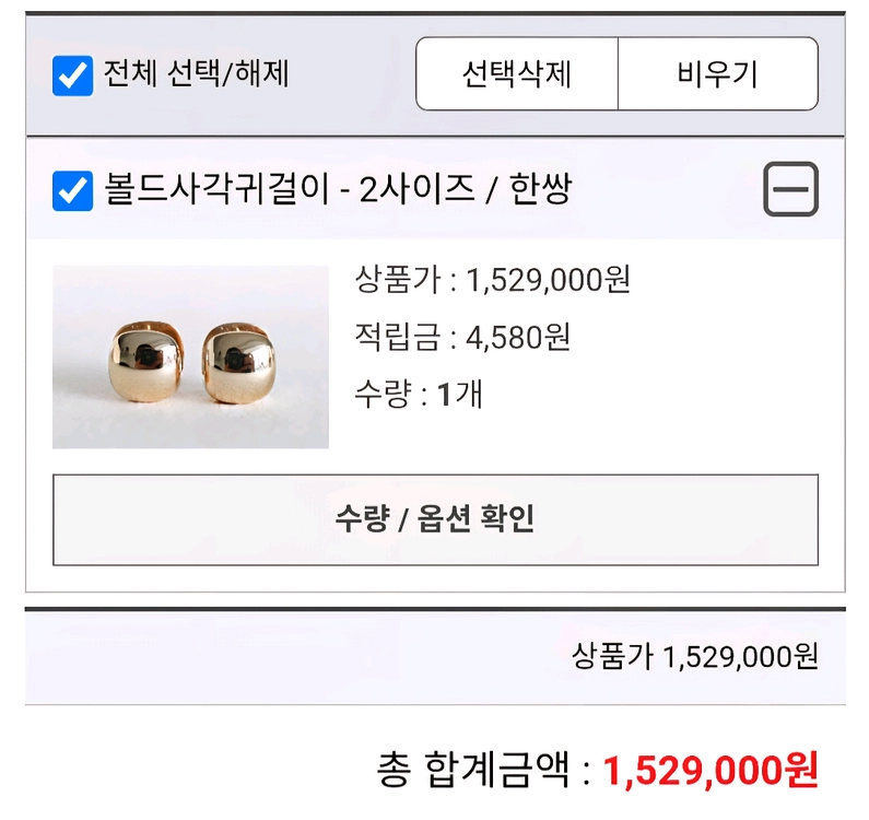 14k 볼드이어링 이미지