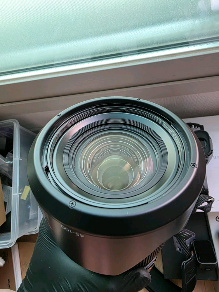 (급매) 신품급 후지필름 gfx 100s, 45-100mm 렌즈, 조명 이미지