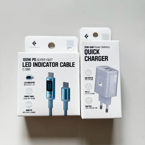 팬톤 GaN 35W C타입 +팬톤100WLED 케이블 이미지