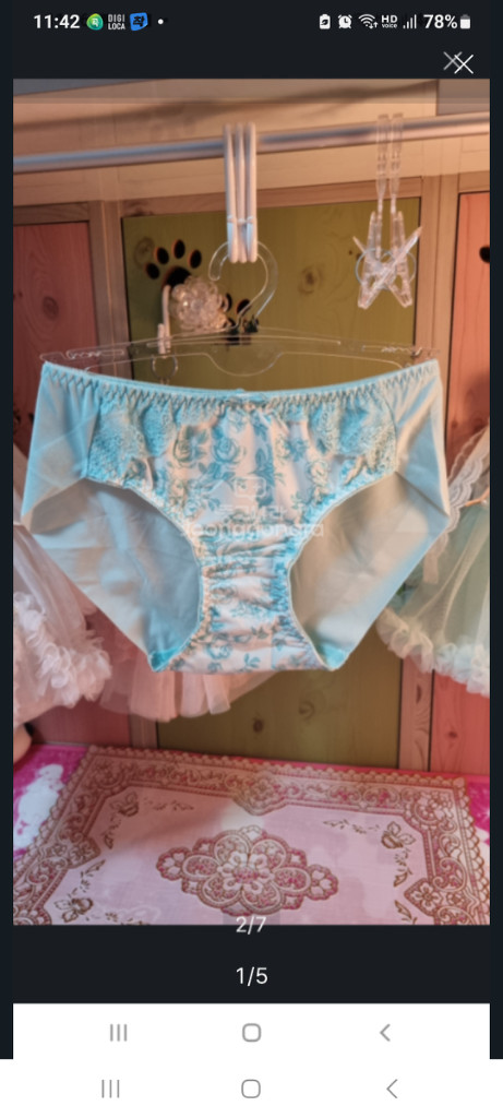 로즈버드비비안 그린 플라워 프린트 팬티105LX 이미지