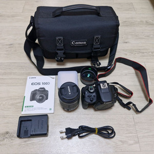 캐논 EOS 100D 카메라 렌즈 포함 이미지