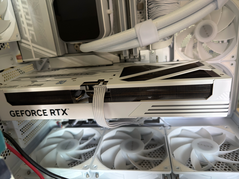 RTX 5080 화이트 그래픽카드 이미지