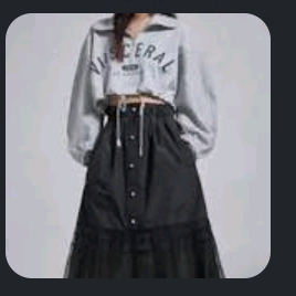 한섬 시스템 크롭 맨투맨 55~77까지 이미지