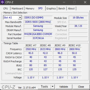 삼성 DDR5 16GB RAM 팝니다( 노트북용) 이미지
