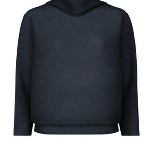 미이세이미야케 플리츠플리즈 돌먼 스퀘어 스트레치 반목 탑 네이비 새상품 이미지