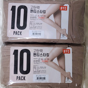 BYC 고탄력 팬티스타킹 10매입 피치색 2세트 이미지