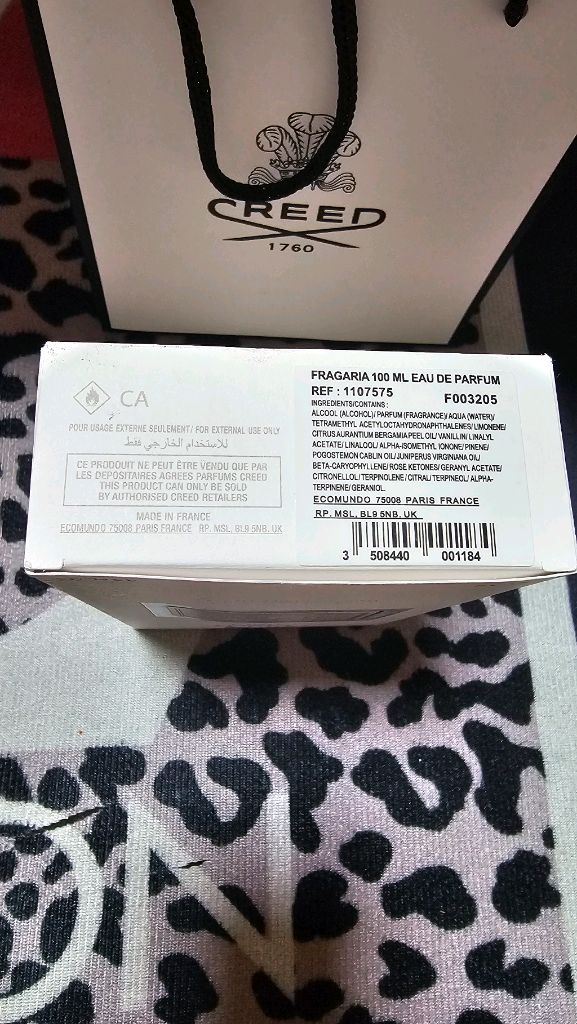 크리드 프라가리아 오드퍼퓸 100ml 여성향수 미개봉 새상품 쇼핑백 이미지