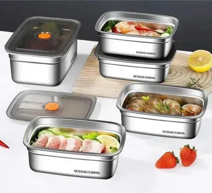 전자렌지 스텐 밀폐용기 x 4P 이미지