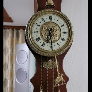 일본엔틱 PERSIS 순수 황동 벽시계 이미지