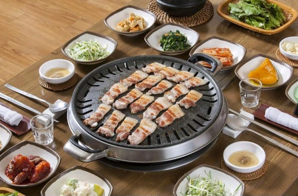 로스타 테이블 가스버너 뚝배기 중앙타공 고기 삼겹살불판 #새상품# 이미지