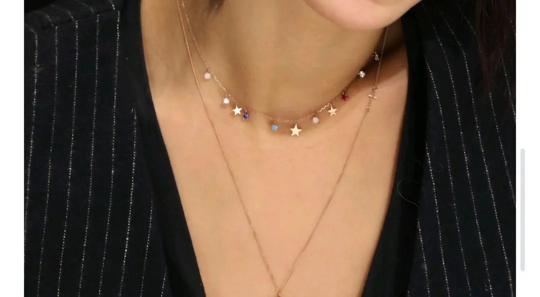 쥬얼리빡스 14K 멀티스타 목걸이 이미지